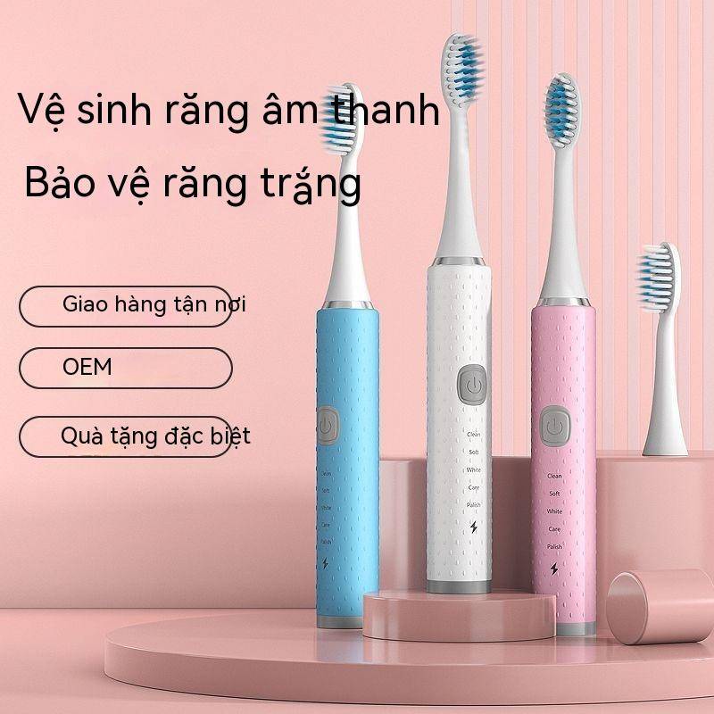 Bàn chải đánh răng điện không thấm nước có thể sạc lại siêu âm mềm dành cho người lớn