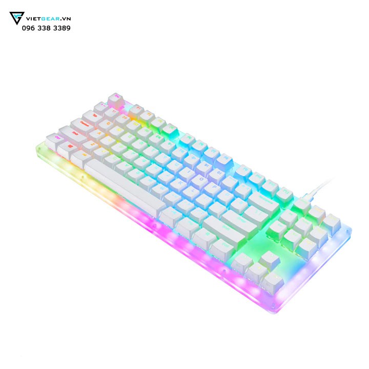 Bàn phím cơ Womier K87 led RGB, hot swap, gateron switch