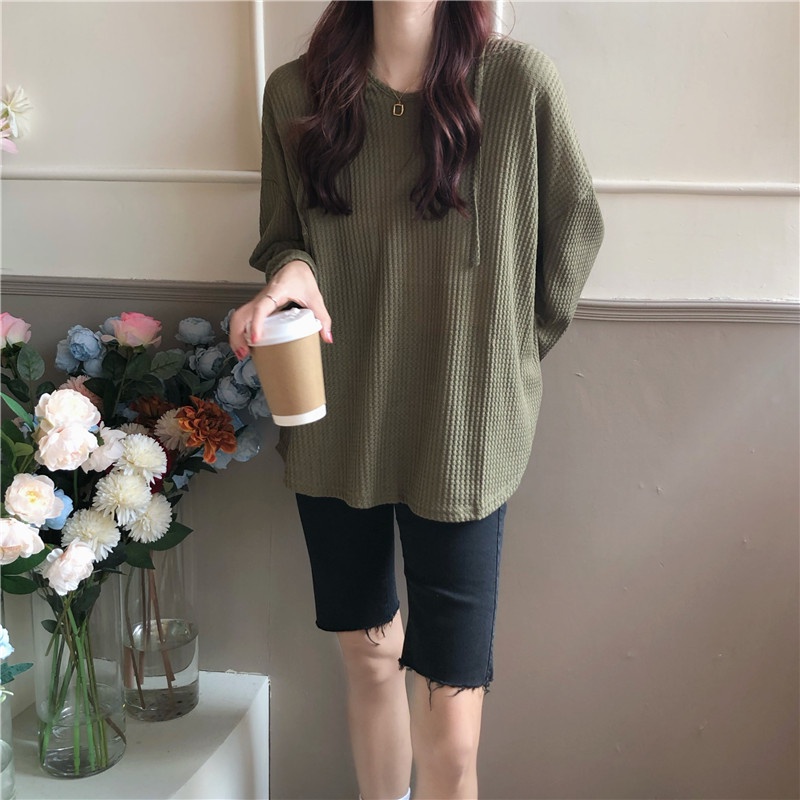 Áo Hoodies Tay Dài Phong Cách Hong Kong Thời Trang Mùa Thu Mới