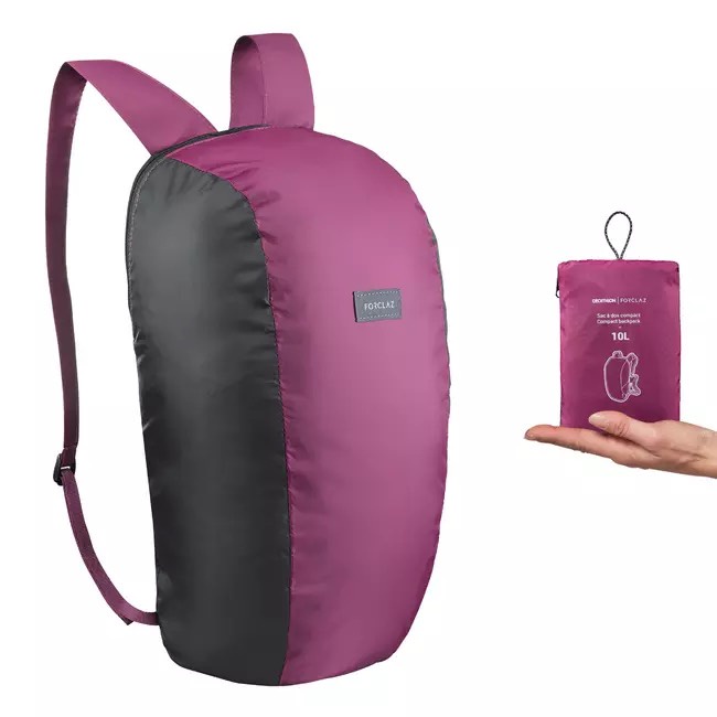 Balo Du lịch 10L gấp gọn Travel 100 - Tím MIRILIK DECA