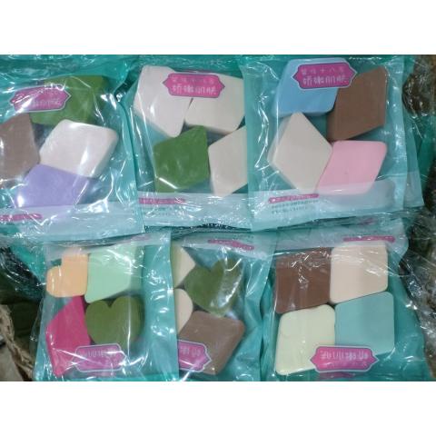 sét 6 bông mút trang điểm tán kem phấn phủ