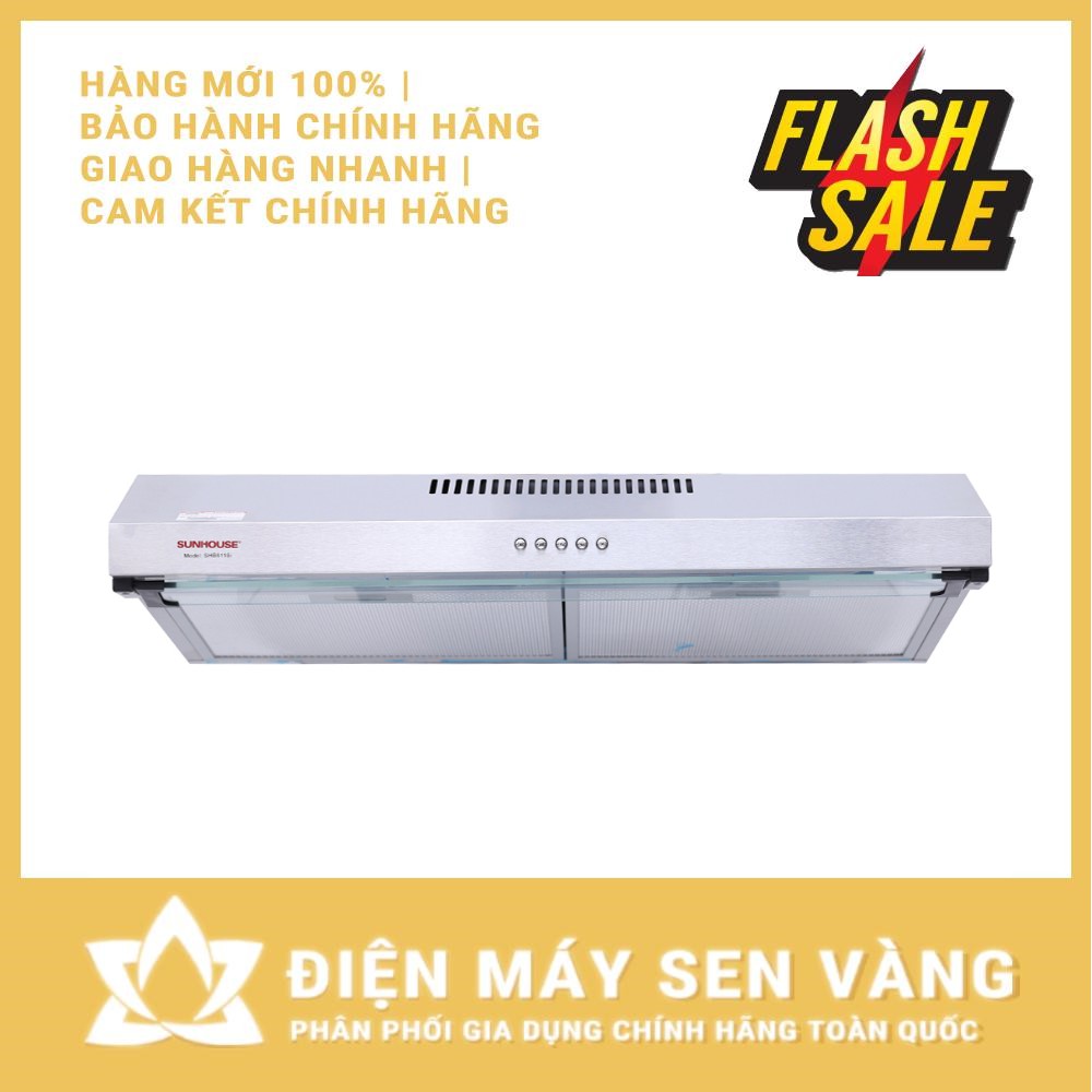 [CHÍNH HÃNG] MÁY HÚT MÙI ÂM TỦ VỎ INOX SUNHOUSE SHB6118I - 3 MỨC CÔNG SUẤT - LƯỚI LỌC NHÔM - BỘ LỌC THAN HOẠT TÍNH (BẠC)