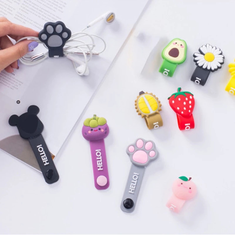 Phụ kiện đỡ dây cáp hình hoa quả đáng yêu cho Iphone Samsung Xiaomi