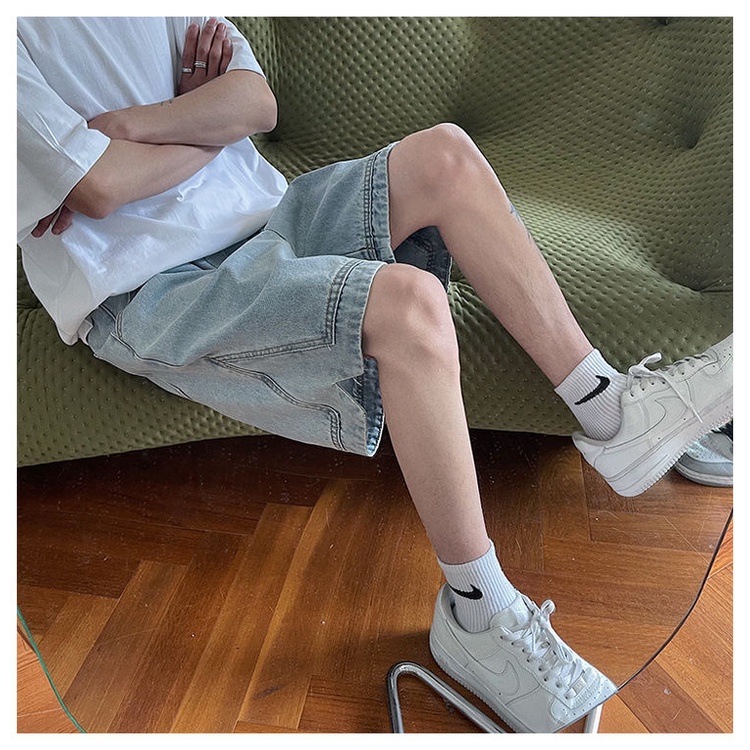 Quần Short Denim Ống Rộng Size Lớn Thời Trang Xu Hướng Cho Nam