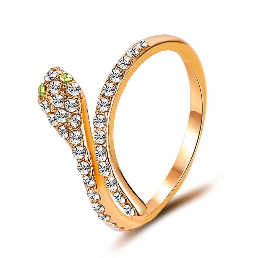 Serpentine Zircon Diamond Rings
