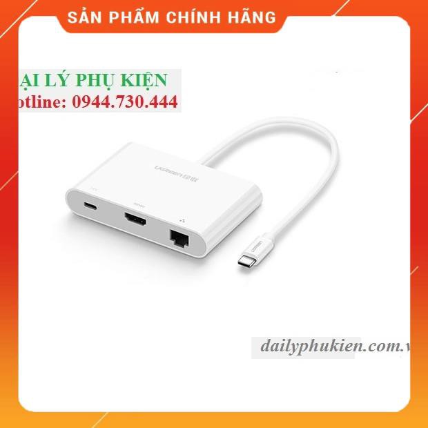 Cáp chuyển USBC sang HDMI + Lan + HUb USB 2.0 dailyphukien