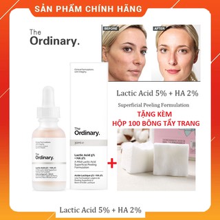 The ordinary Lactic Acid 5% + HA . Tinh chất Tẩy da chết, làm sáng da, đều mầu da, làm da mềm mịn