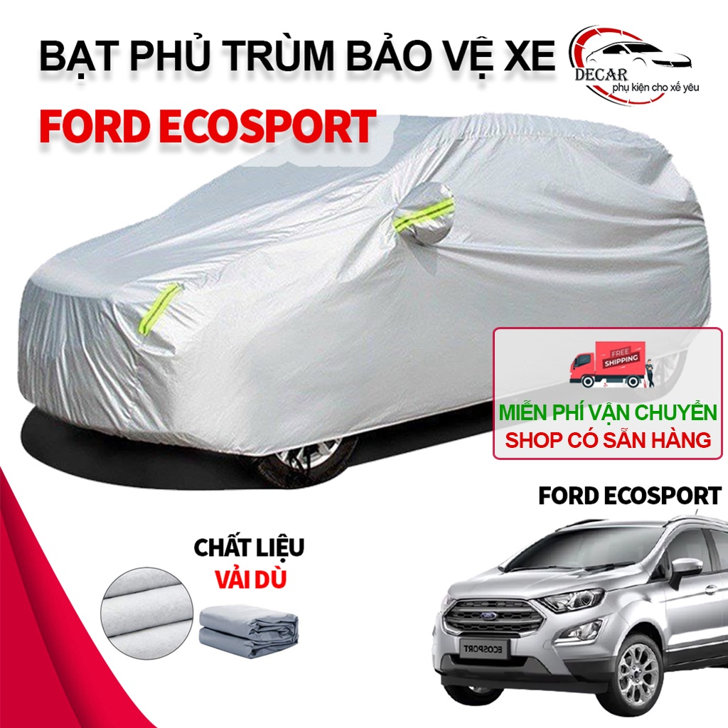 [FORD ECOSPORT] Bạt phủ xe ô tô 3 lớp thông minh xe 5 chỗ ford ecosport chất liệu vải dù oxford cao cấp, áo trùm xe ô tô