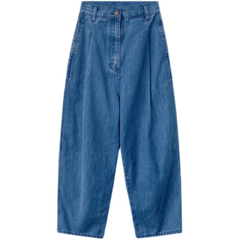 Quần Jean Lưng Cao Ống Rộng Phong Cách Hàn Quốc Thời Trang Cho Nữ