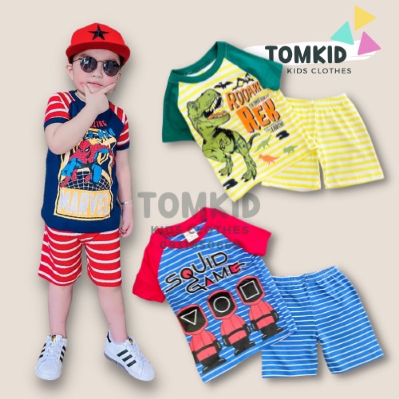 9-13 kg - Đồ bộ bé trai bộ cộc tay cho bé  TomKids