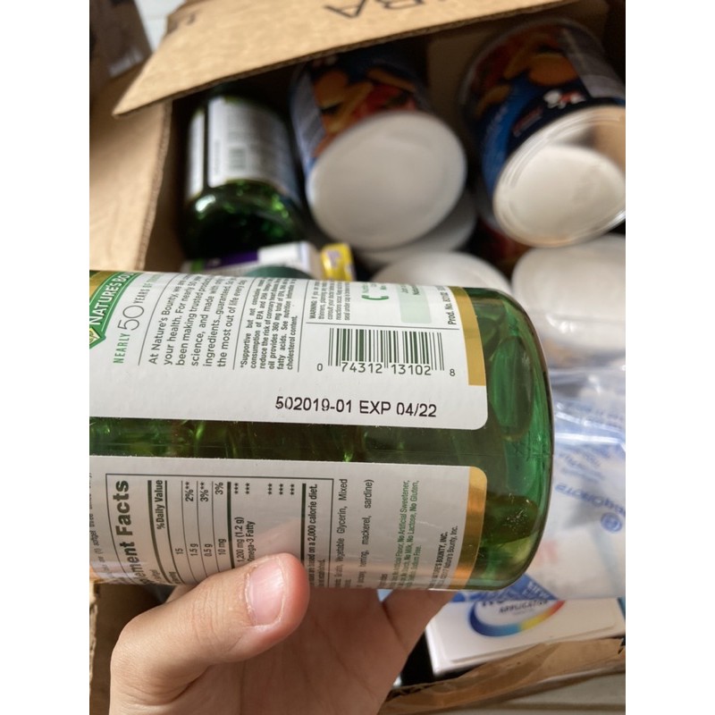 2022 Dầu cá fish oil nature bounty 180 viên, 200 viên | Thế Giới Skin Care
