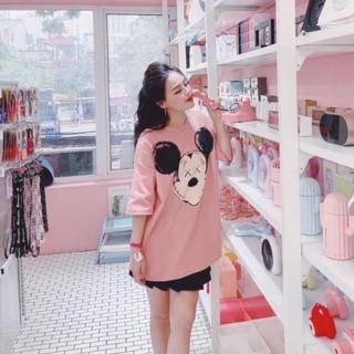 Áo dáng thụng micky in hai mặt siêu hót