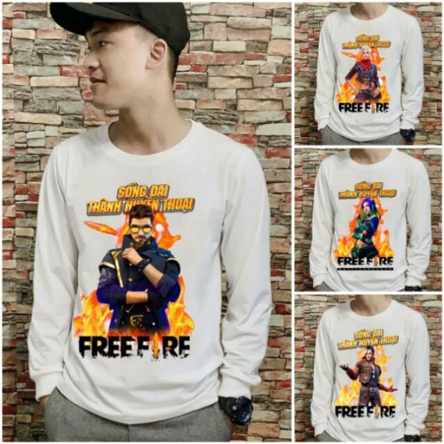 SALE- ( tặng kèm móc khóa )áo Free Fire dài tay thu đông mẫu mới ALOK Notora in tại shop - mẫu áo HOT