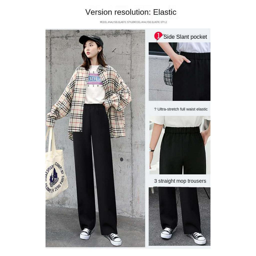 Quần Dài Ống Rộng Lưng Cao Thời Trang Mùa Hè  Dễ Phối Đồ Cho Nữ