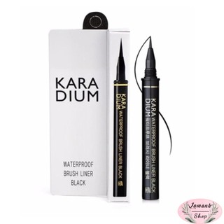( CHÍNH HÃNG ) Kẻ Mắt💖MỚI VỀ💖 Kẻ mắt dạ siêu mảnh Karadium Waterproof Brush Liner Black chống nước vỏ trắng