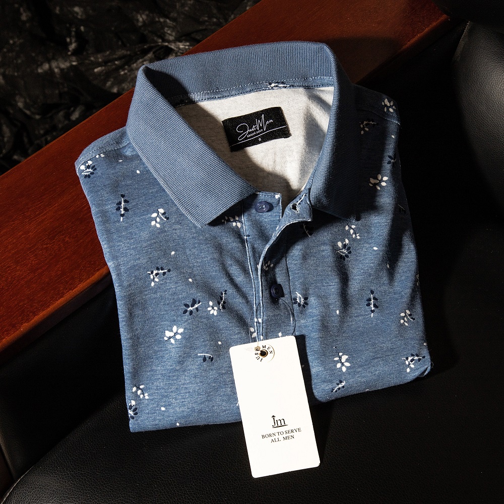 Áo Thun Polo Just Men Họa Tiết Floral Thanh Lịch SS22.7