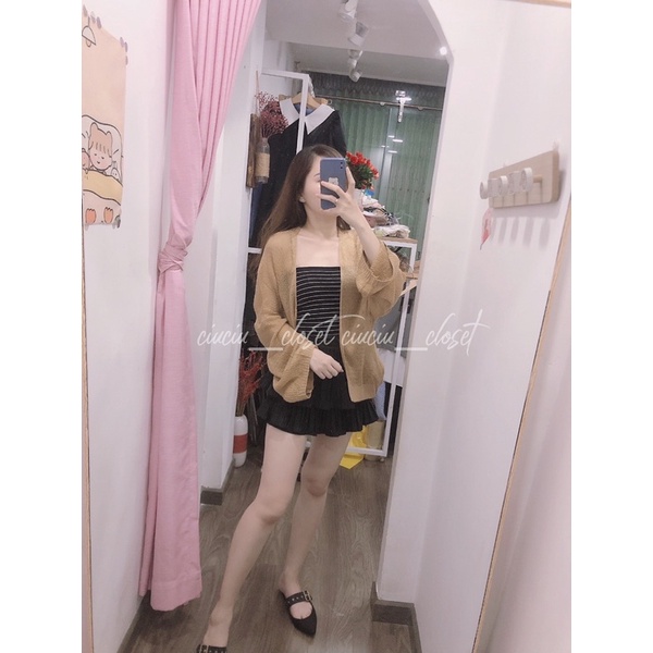 Áo Khoác Len Mỏng Khoác Nhẹ Chất Len Màu Nâu/ Be ( HÀNG SẴN) | BigBuy360 - bigbuy360.vn