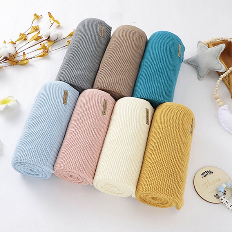 Chăn Cotton Dệt Kim Mềm Mại Thoáng Khí 80x100cm Cho Bé