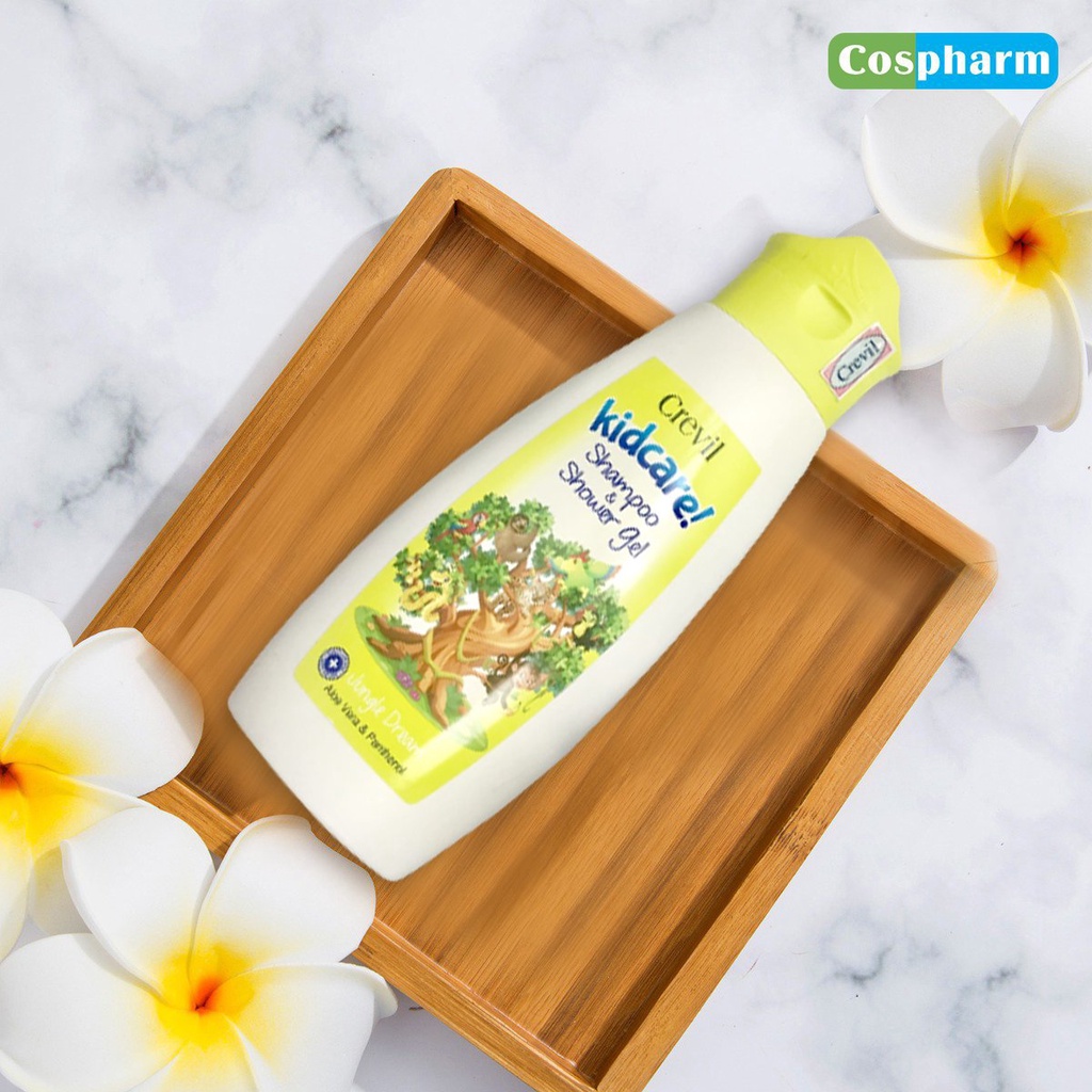 Gel Tắm Gội Cho Bé Crevil Kidcare An Toàn Dịu Nhẹ Dưỡng Ẩm Và Ngăn Ngừa Rôm Sảy Lọ 300ml