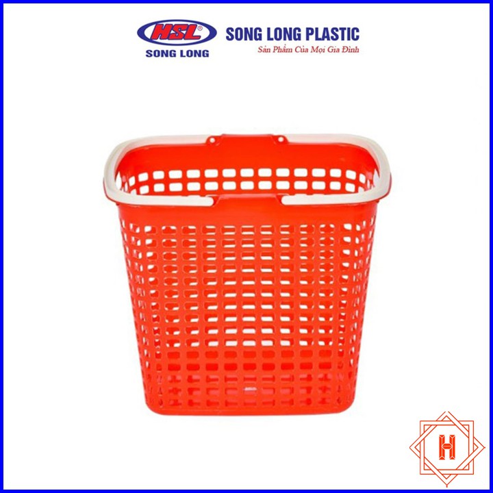 Song Long Plastic Giỏ xách đựng đồ đa năng 2 quai { H }