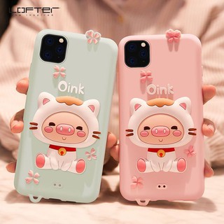 Ốp lưng điện thoại IPHONE 6/6s, 6P/6sP, 7/8, 7P/8P, X, 11 hình Heo Lofter chính hãng cao cấp (Tặng bộ lục lạc siêu xinh)