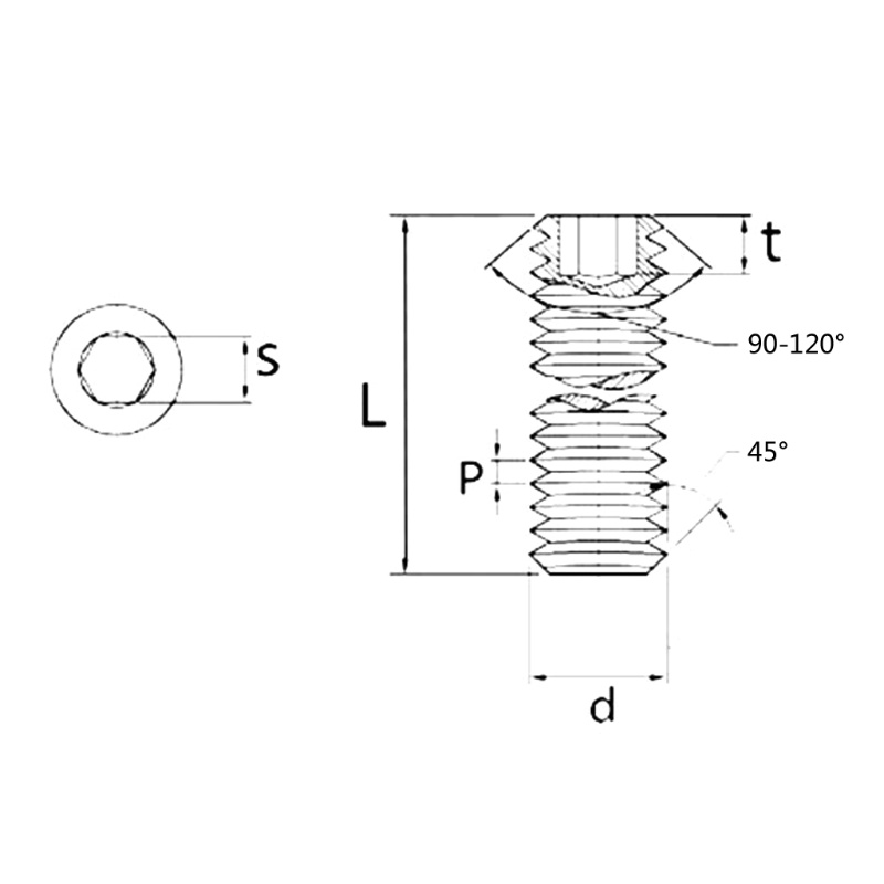 Bộ 200 Ốc Vít Đầu Lục Giác M2.5 M3 M4 DIN913 Chuyên Dụng