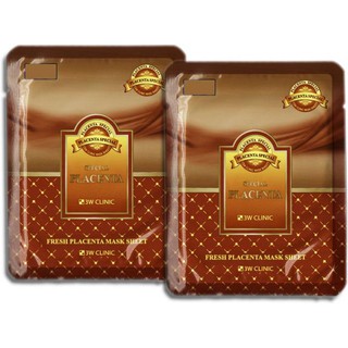 [Hàng Chính Hãng]Mặt nạ dưỡng da chống lão hóa chiết xuất nhau thai cừu 3W Clinic Fresh Placenta Mask Sheet