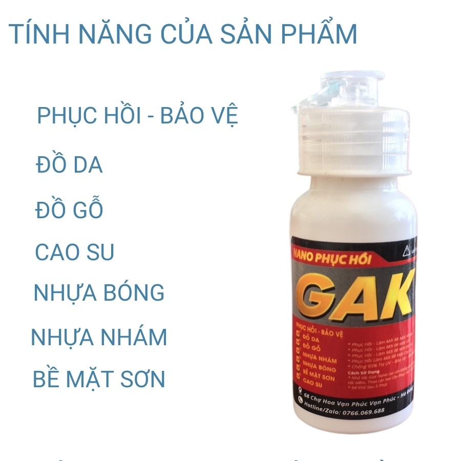 Phục hồi nhựa nhám đen nhựa bóng ô tô xe máy đánh bóng nội thất ô tô đánh bóng gỗ dưỡng nhựa nhám GAK Mitauto