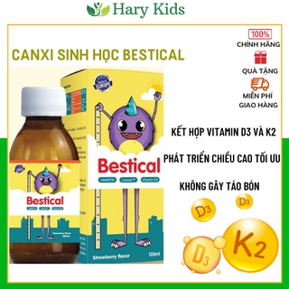 Canxi sinh học Bestical bổ sung canxi cho bé giúp tăng chiều cao, không gây táo bón hộp 120ml