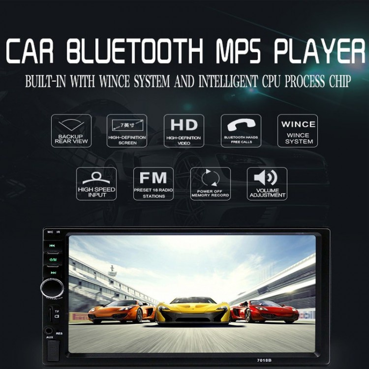 Màn Hình Cảm ứng Ô tô Bluetooth Car 7inch MP5 Trên xe Hơi 7018b Tặng Kèm Camera Lùi chống nước Cao cấp