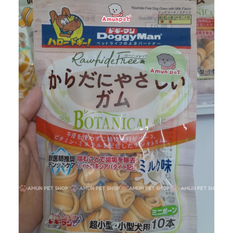 Xương Nơ Hương Sữa DoggyMan Cho Chó Xương Gặm Sạch Răng Cho Chó Thơm Miệng Snack Đồ Ăn Bánh Thưởng Cho Thú Cưng Amun Pet
