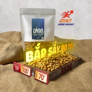 Bắp rang bơ tỏi ớt,Ngô rang bơ tỏi ớt 350G Làng Ăn Vặt loại 1 đồ ăn vặt Đà Lạt thơm ngon bổ rẻ
