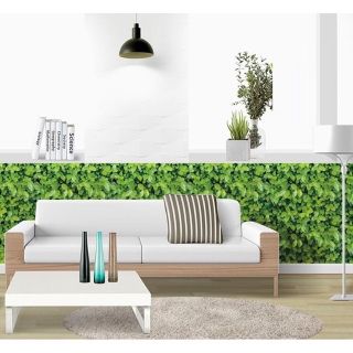 Giấy dán tường lá trà xanh 3D