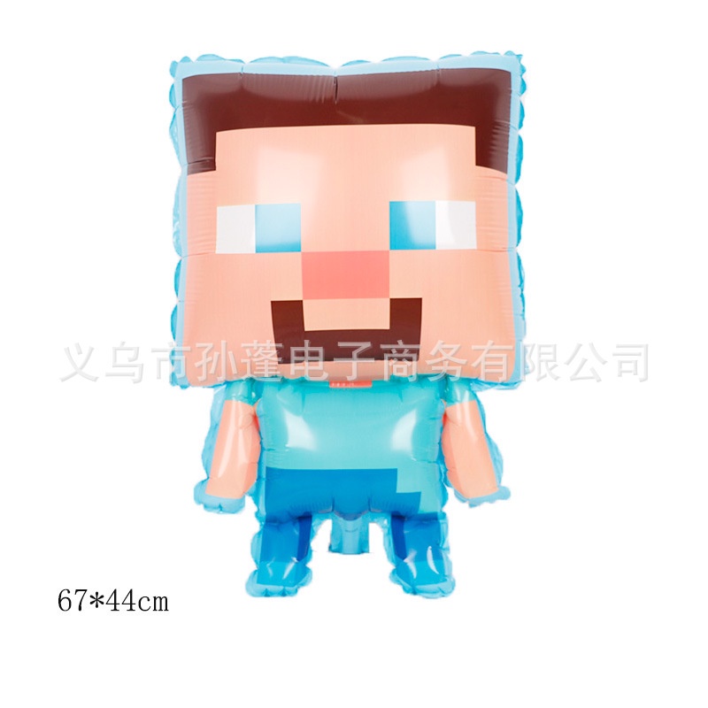 ROBLOX Set 10 Bong Bóng Lá Nhôm Hình Minecraft Dùng Trang Trí Tiệc Sinh Nhật/Làm Phụ Kiện Chụp Ảnh Cho Bé