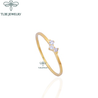 Nhẫn bạc nữ TLEE tim tiny mảnh đính đá lấp lánh TLEE JEWELRY A0126