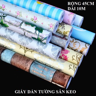 Giấy Dán Tường 3D Keo Sẵn, Kích Thước Dài 10m Rộng 45cm