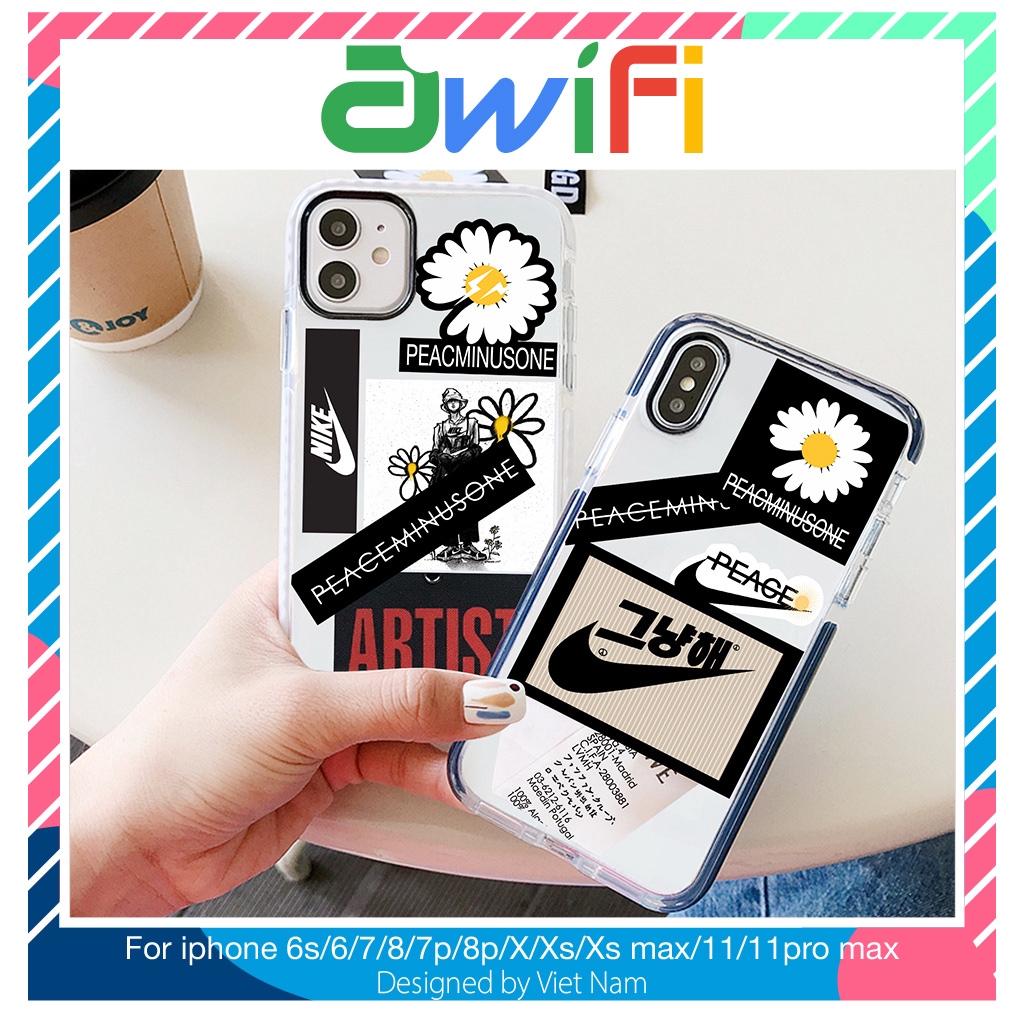 Ốp lưng iphone daisyfashion cạnh 6/6plus/6s/6splus/7/7plus/8/8plus/x/xr/xs/11/12/pro/max/plus/promax - Awifi P3-6