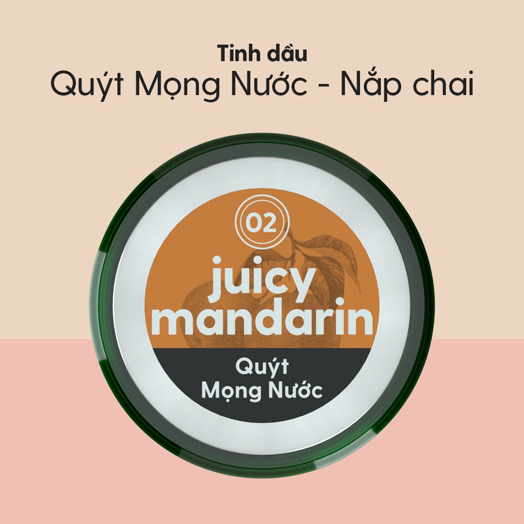 Tinh Dầu Quýt Organic Thiên Nhiên Nguyên Chất Đậm Đặc Xông Thơm Phòng, Làm Nến Thơm HENY GARDEN