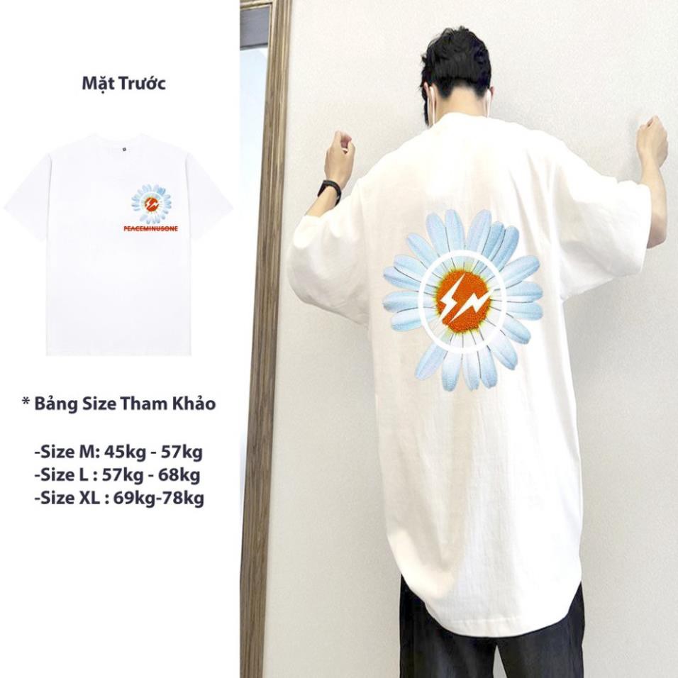 [ ẢNH THẬT + ĐỦ SIZE ] ÁO THUN, ÁO PHÔNG TAY LỠ UNISEX FORM RỘNG OVERSIZE HOA CÚC G-DRAGON FREESHIP M101