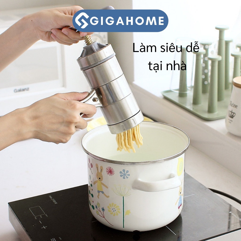 Khuôn Máy Ép Làm Bún Tươi 5 Mặt GIGAHOME Bằng Inox, Tiện Lợi 2535