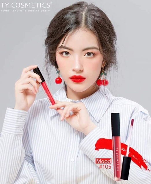 Son Kem Ty Cosmetics 3 Tone Đỏ Quyền Lực