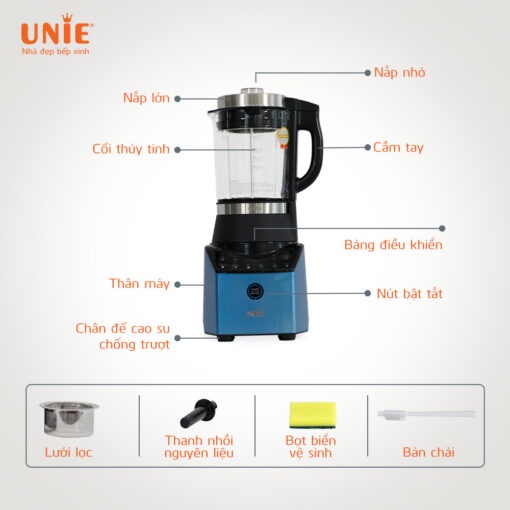 [Mã ELHA22 giảm 6% đơn 300K] Máy làm sữa hạt đa năng UNIE V3, công suất 1800W, dung tích 1.75L