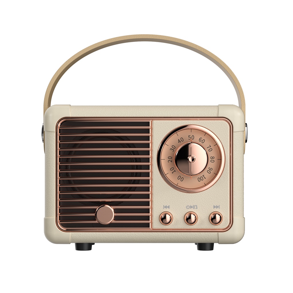 Loa bluetooth không dây NEWMINE mini phong cách retro