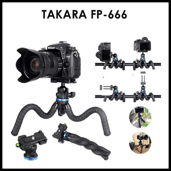 Giá Đỡ Ba Chân Mini Takara Fp-666 Linh Hoạt Cho Máy Ảnh Hp Dslr | BigBuy360 - bigbuy360.vn