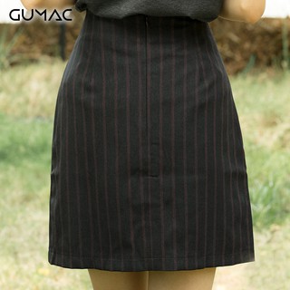 Chân váy sọc đắp tà VA313 GUMAC