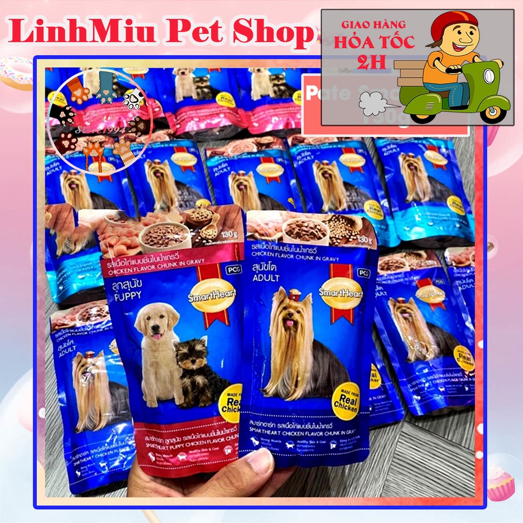 Pate cho chó lớn Smartheart - 130g nhiều vị thơm ngon