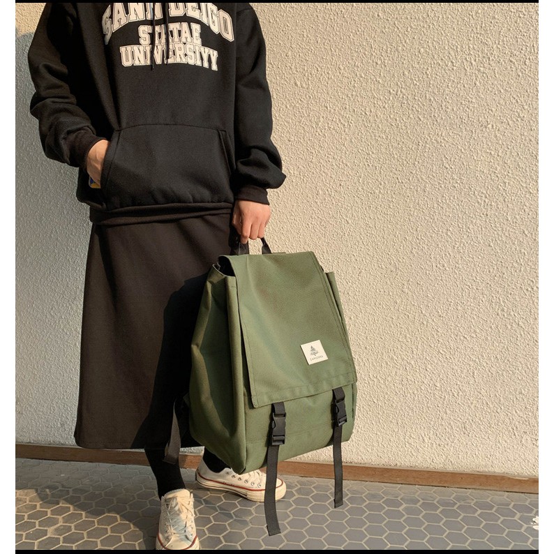 Balo đi học DAMOSHLA nam nữ du lịch thời trang, Balo nữ đẹp cao cấp unisex đựng vừa laptop hàn quốc MS09