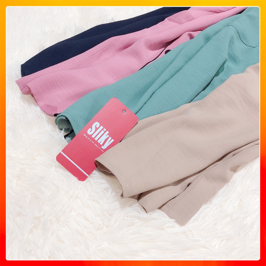 [Mã SKAMSALE07 giảm 10% tối đa 100K đơn 150K] Bộ đồ mặc nhà chất đũi cổ Vest cộc tay cho nữ - SLIKY | BigBuy360 - bigbuy360.vn