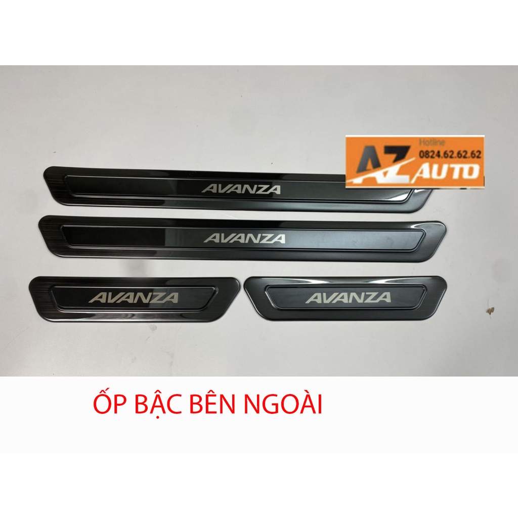 Ốp bậc cửa, nẹp bước chân trong ngoài TOYOTA AVANZA 2022 -20230chất liệu Titan cao cấp