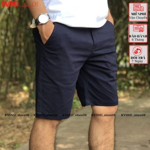 Quần Sọt kaki nam xoắn line, Quần Short kaki_KVINDstore08